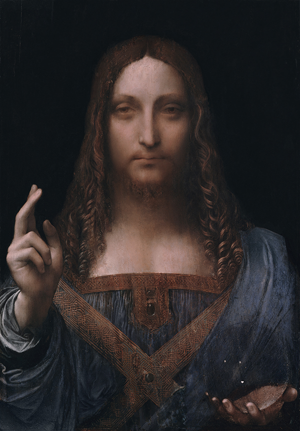 Salvator Mundi digital restoration, full view